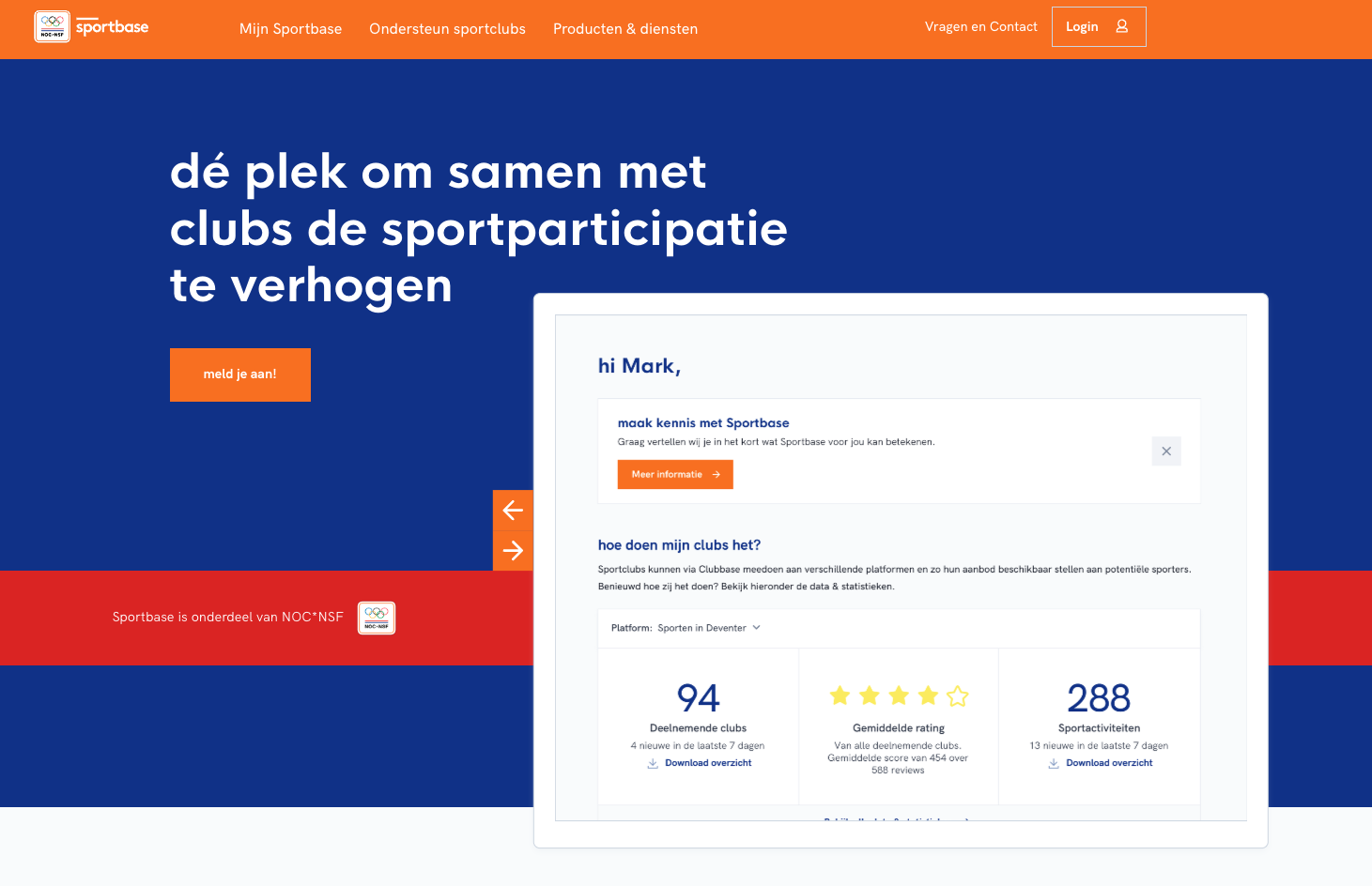 Sportbase platform preview